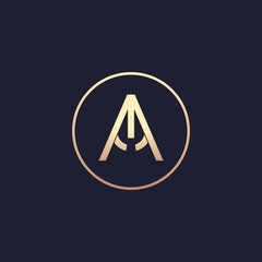 professional luxury letter a logo design