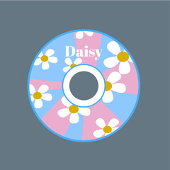 Illustration Compact Disc with Daisy