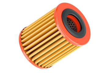 Car oil filter, 3D rendering isolated on transparent background