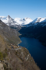 Fototapeta na wymiar Geiranger Fjord in Norway