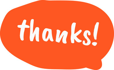Thank you speech bubble banner