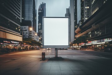 Advertising banner in the city. Mockup or copy space for text