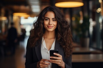 Portrait of woman at work. Lady in business. Businesswoman in the office