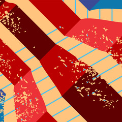 Naklejka premium red and blue retro background.best design