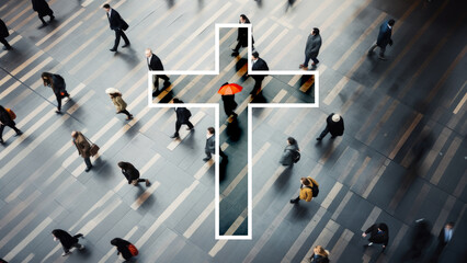 Obraz premium Cross. Christian Religion Symbol Icon Graphic Concept. 