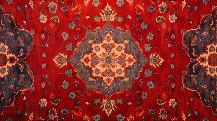 Abstract ornament is a part of the Old Red Persian Carpet Texture.