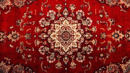 Abstract ornament is a part of the Old Red Persian Carpet Texture.