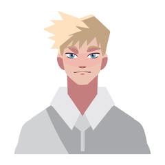 blond man hairstyle icon