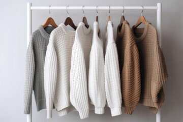 A collection of stylish sweaters, ideal for the winter and autumn seasons.