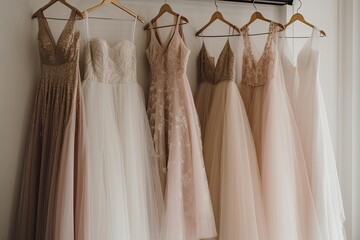 A bridal boutique filled with luxurious wedding dresses perfect for celebrating love and elegance.