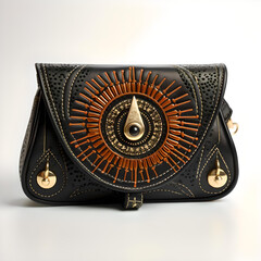 an unusual designer leather handbag - generative ai
