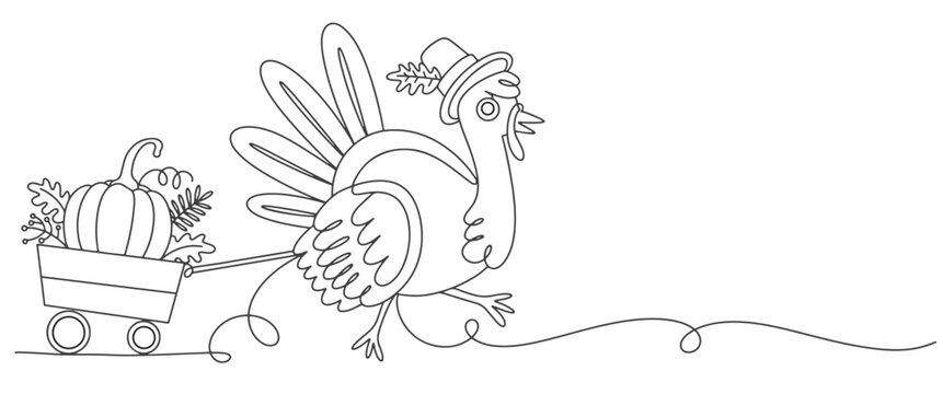 Thanksgiving line art vector illustration, thanksgiving element design
