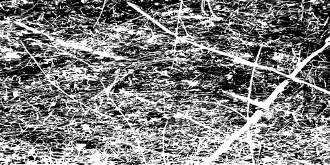 Black and white scratched grunge background. Distress texture of spots, stains, ink, dots, scratches. Vintage damaged backdrop. Dirty artistic design element for print, template and abstract backdrop