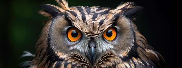 close up of the eyes of a owl