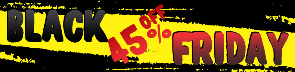 BLACK FRIDAY BANNER BANNER PROMOTION TAG DISCOUNT 45% OFF