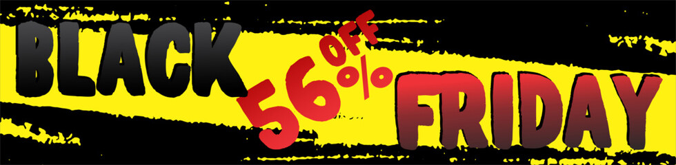 BLACK FRIDAY BANNER BANNER PROMOTION TAG DISCOUNT 56% OFF