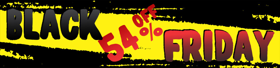 BLACK FRIDAY BANNER BANNER PROMOTION TAG DISCOUNT 54% OFF