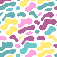 colorful flat cartoon cute fluid pattern