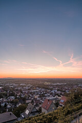 sunrise over the city