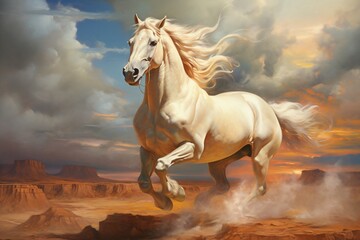 Vintage horse painting