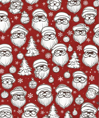 Funny Santa Claus Christmas decor. Generative ai