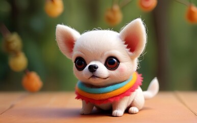 Chihuahua dog Felt Craft
