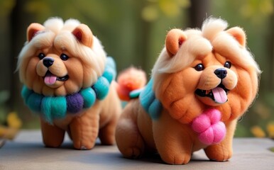 Chow Chow Dog Felt Craft_