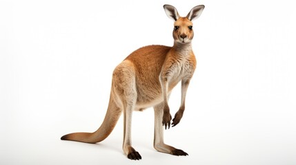 Naklejka na ściany i meble Image of a kangaroo standing on a white background.