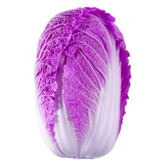 Fresh red head of chinese cabbage isolated on a white background, studio shot