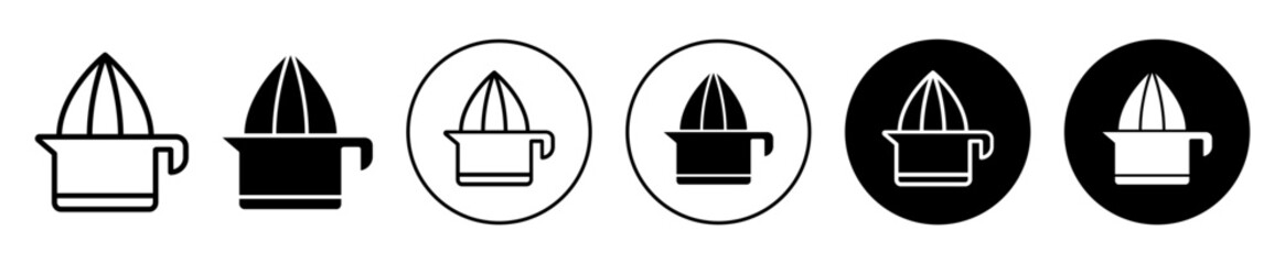 Juicer Squeezer Icon. Fruit reamer household kitchenware tool symbol. Hand press Juice maker vector. 
