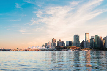 Obraz premium Beautiful view of Vancouver Bay in Vancouver, Canada
