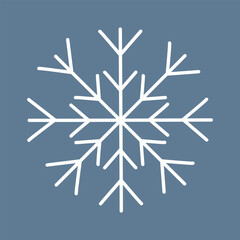 Beautiful snowflake, winter design element, flat vector