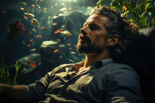 An entrepreneur enjoys a spa day after closing important deals, demonstrating the reward of mixing business with relaxation. Concept of Work-Life Balance. Generative Ai.