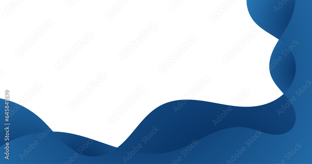 Poster abstract modern blue wave background with copy space area for buiness