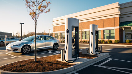 electric car charging station  generativa IA