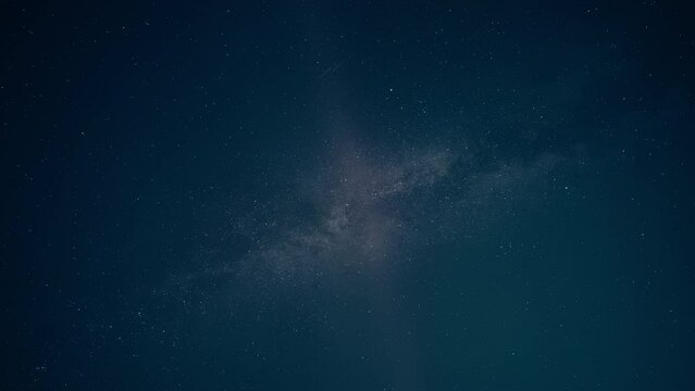 Aurora Borealis and Steve phenomenon dancing against the Milky Way on the night sky. Timelapse. 