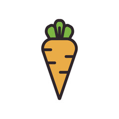 carrot icon color style vector