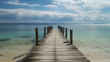 Obraz premium wooden pier on the beach