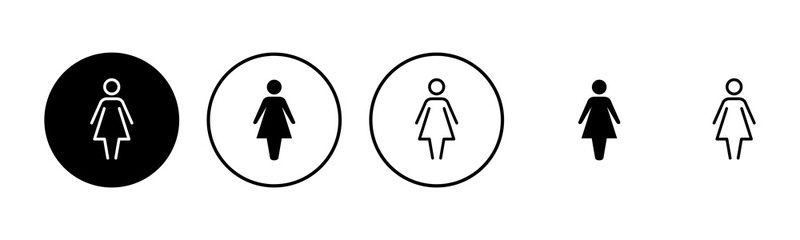 Female icon set illustration. woman sign and symbol