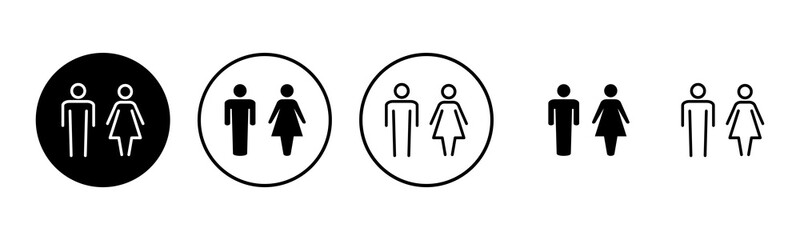 Man and woman icon set illustration. male and female sign and symbol. Girls and boys