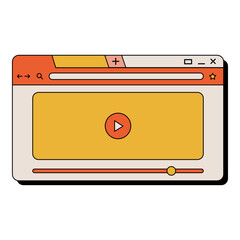 Retro Web UI Illustration