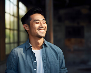 Handsome Asian Man in His 30s