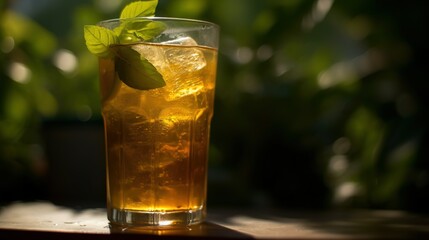 cocktail on wood table