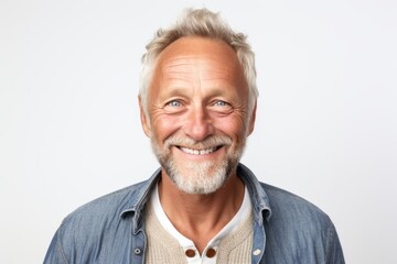 Obraz premium Portrait photography of a Swedish man in his 50s against a white background