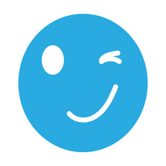 Round abstract comic Faces Emotions