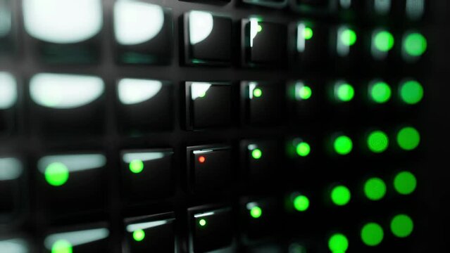 Blink red led basadata machine learning rack store