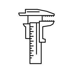 Caliper line icon, linear repair tool vector illustration on white background..eps