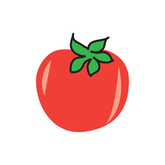 Tomato filled icon, colorful pictogram flat illustration on white background..eps