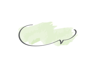 シンプルでおしゃれな手描き水彩風手描き吹き出しのイラスト