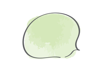 シンプルでおしゃれな手描き水彩風手描き吹き出しのイラスト